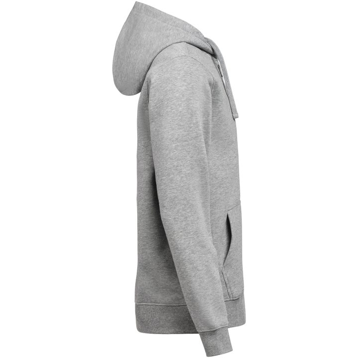 Huvtröja Full Zip Regular Fit Gråmelerad Untagged Movement – billede 2