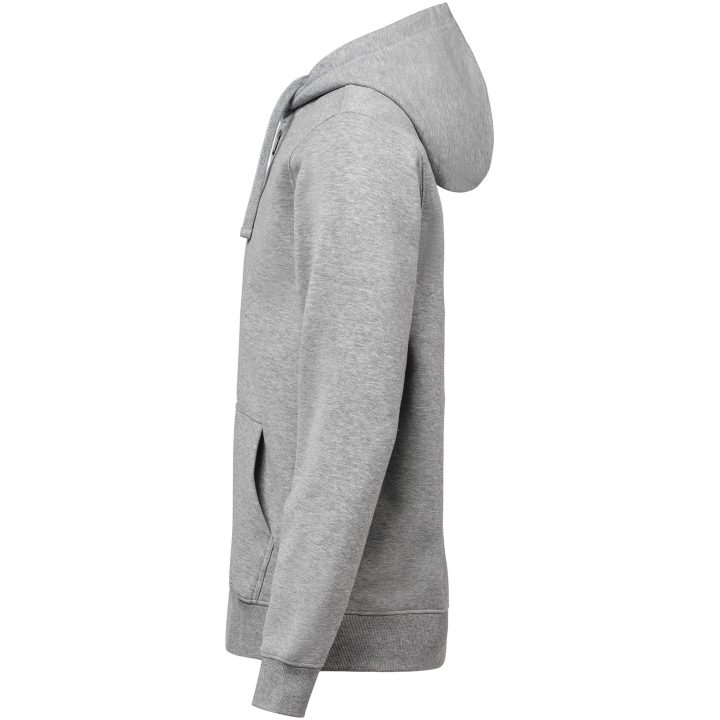 Huvtröja Full Zip Regular Fit Gråmelerad Untagged Movement – billede 3