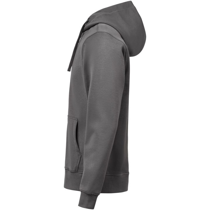 Huvtröja Full Zip Regular Fit Kolgrå Untagged Movement – billede 2