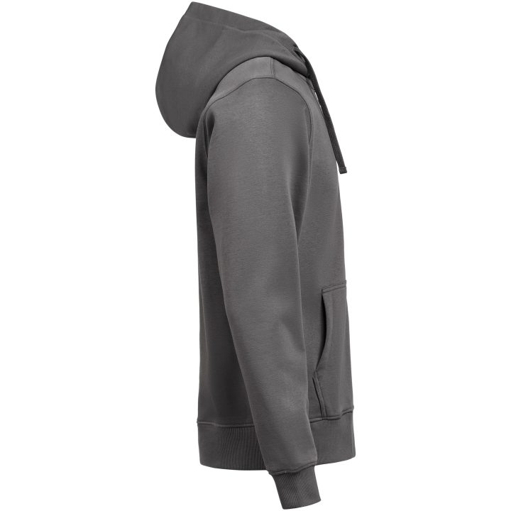 Huvtröja Full Zip Regular Fit Kolgrå Untagged Movement – billede 3