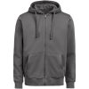 Huvtröja Full Zip Regular Fit Kolgrå Untagged Movement – miniature 1
