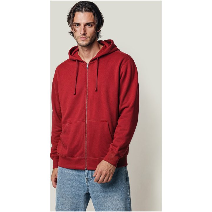 Huvtröja Full Zip Regular Fit Tegel Untagged Movement – billede 2