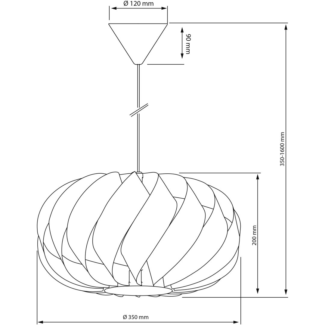 Imperial Loftlampe 35cm, Hvid ANETA HOME Hvid – billede 2