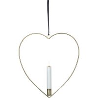Indendørsdekoration Flamme Heart Messing Star Trading