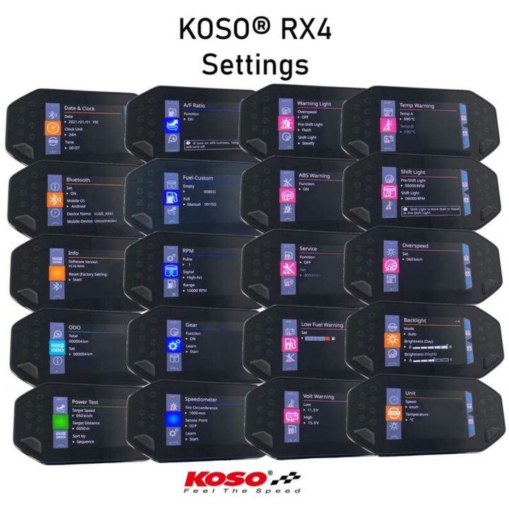 Instrumentbræt RX-4 Unlimited Multifunktion TFT Universal KOSO – billede 5