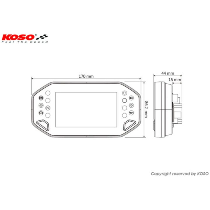 Instrumentbræt RX-4 Unlimited Multifunktion TFT Universal KOSO – billede 2