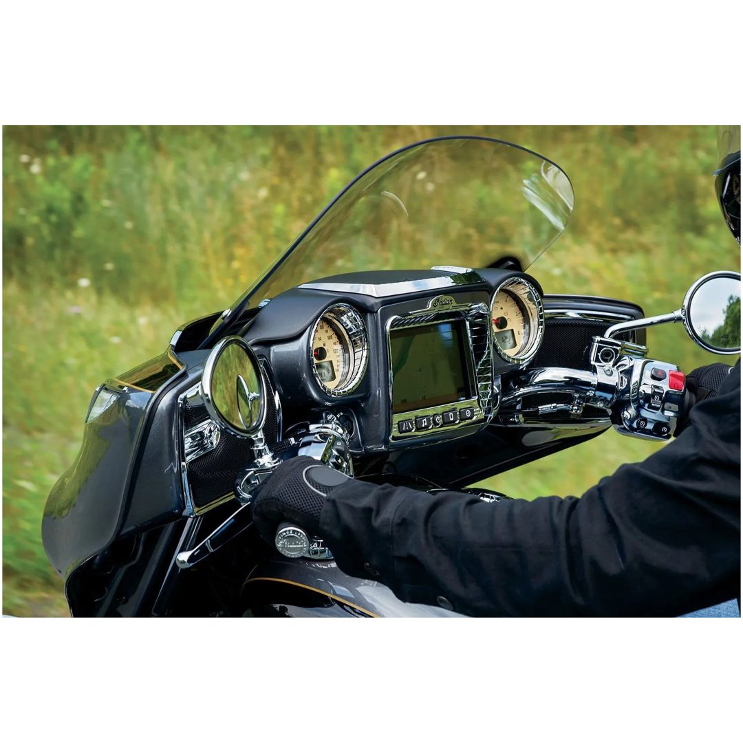 Instrumentpanel Tri-line Krom Aztec Gauge Cluster Accents KURYAKYN Accent – billede 4