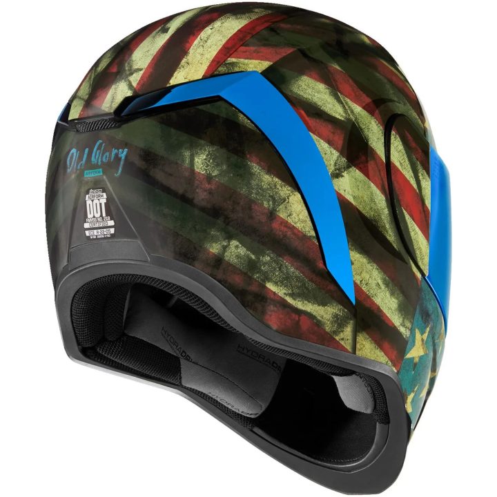 Integralhjelm Airframe Old Glory Grå ICON XS – billede 7