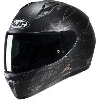 Integralhjelm C10 Epik Sort/Guld HJC