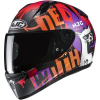 Integralhjelm C10 Fop Sort/Orange HJC