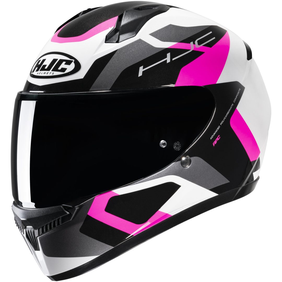 Integralhjelm C10 Tins Sort/Pink HJC XS (54-55cm)