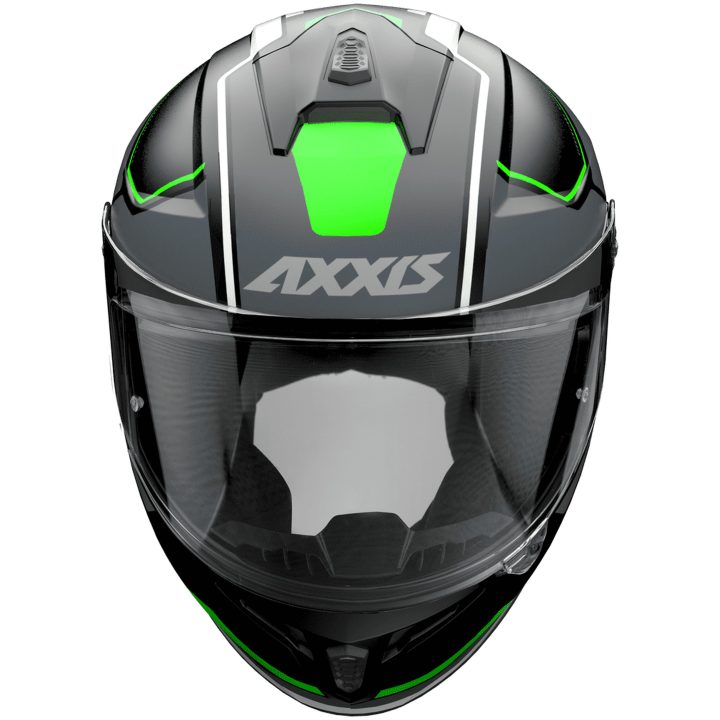 Integralhjelm Draken Matsort Grå Grøn AXXIS XS – billede 2