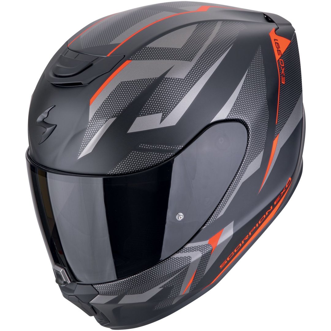 Integralhjelm EXO-391 AAXO Matsort/Rød Scorpion XS