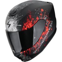 Integralhjelm EXO-391 Wolf Sort/Rød Mat Scorpion