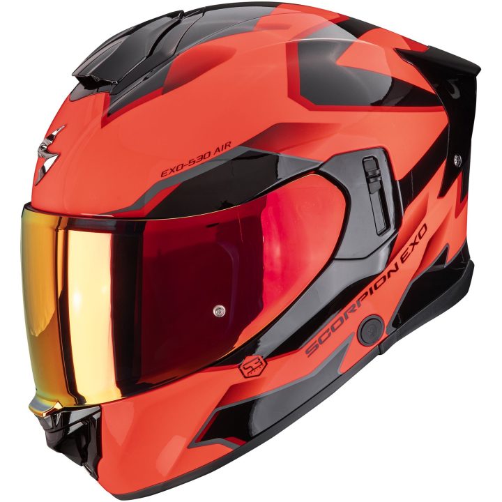 Integralhjelm EXO-530 AIR CLIP Rød/Sort Scorpion – billede 2