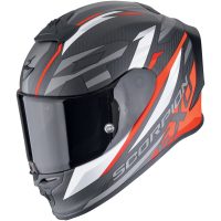 Integralhjelm EXO- CARBON Mat Sort/Rød Scorpion