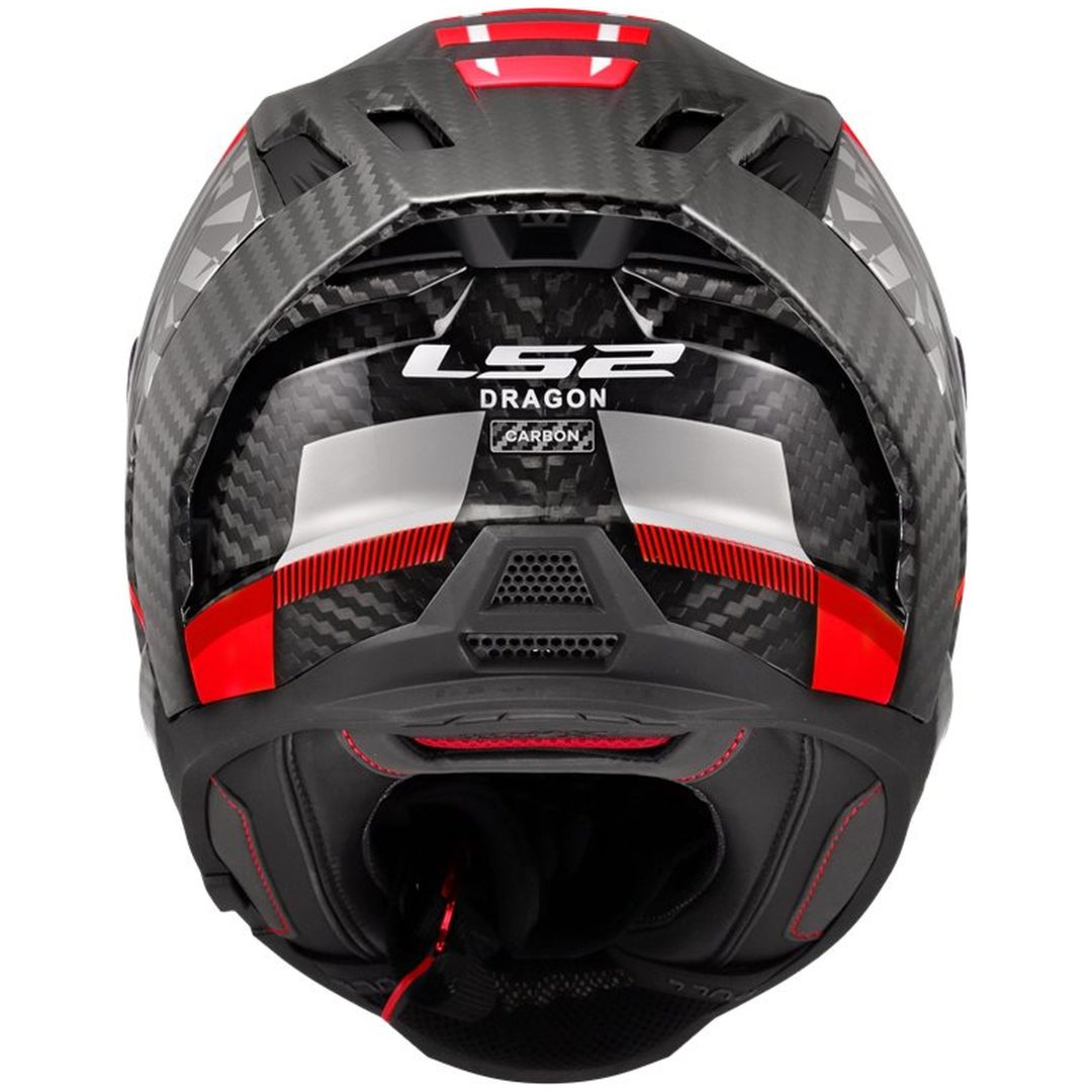 Integralhjelm FF807 DRAGON Trax Kulfiber Rød/Hvid LS2 s – billede 3