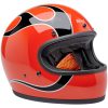 Integralhjelm Gringo Flames Sort Orange Hvid BILTWELL – miniature 3