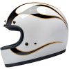Integralhjelm Gringo Hvid/Blå Flammer BILTWELL Small – miniature 4