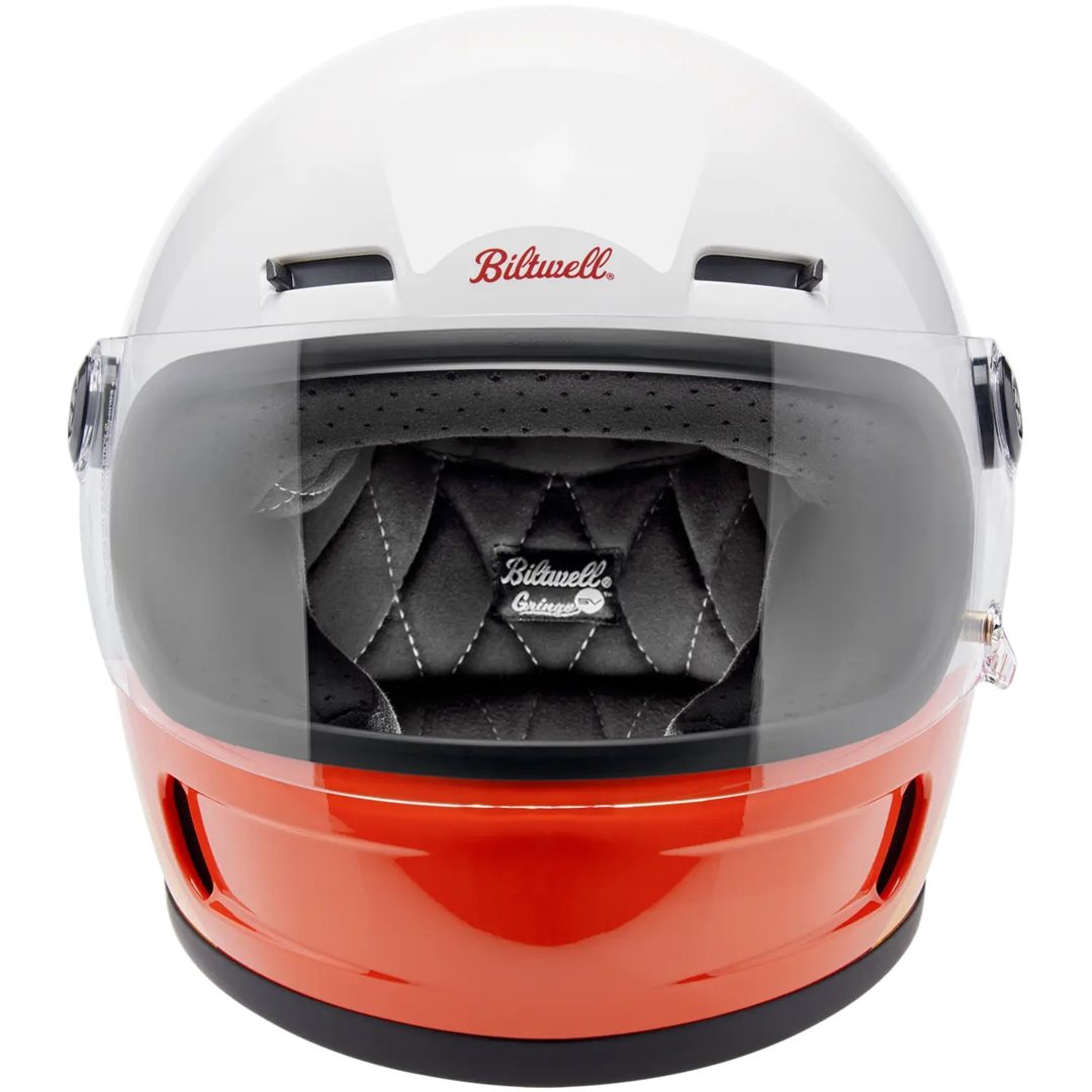 Integralhjelm Gringo SV Gloss Orange Rød Hvid BILTWELL – billede 11