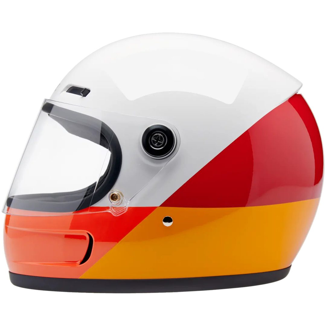 Integralhjelm Gringo SV Gloss Orange Rød Hvid BILTWELL – billede 3