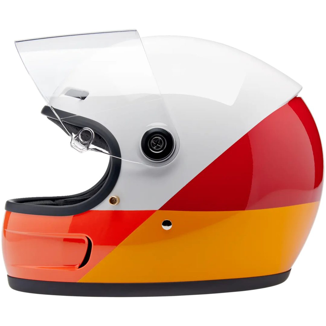 Integralhjelm Gringo SV Gloss Orange Rød Hvid BILTWELL – billede 6