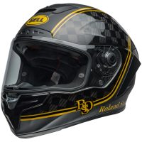 Integralhjelm Race Star Dlx Flex Rsd Player Mat Glans Sort/guld BELL