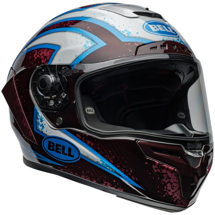 Integralhjelm Race Star Dlx Flex Xenon Blank Rød/sølv/sort/neongul BELL s – billede 2