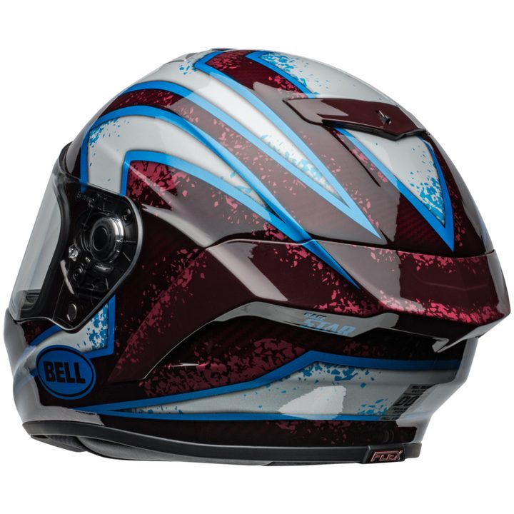 Integralhjelm Race Star Dlx Flex Xenon Blank Rød/sølv/sort/neongul BELL s – billede 4