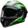 Integralhjelm Race Star Dlx Flex Xenon Blank Sort/kryptonite Grøn BELL s – miniature 1
