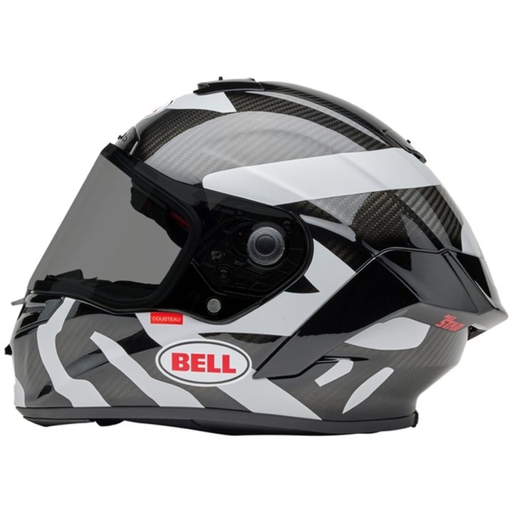 Integralhjelm Race Star Dlx Hello Cousteau Equidae Mat Glans Sort/grå/hvid BELL Small – billede 7
