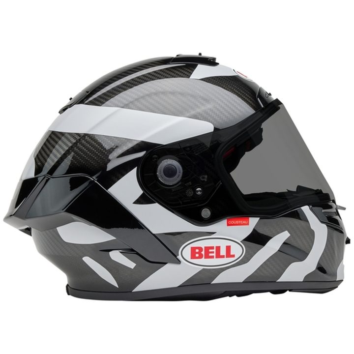 Integralhjelm Race Star Dlx Hello Cousteau Equidae Mat Glans Sort/grå/hvid BELL Small – billede 8