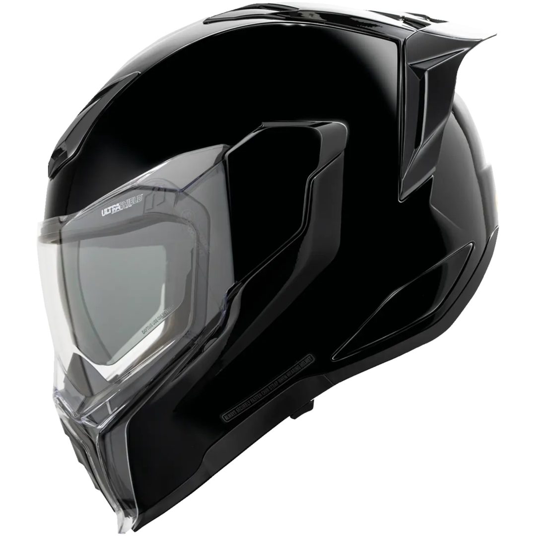 Integralhjelm Ultraflite Solid Sort Blank ICON XS – billede 3