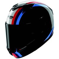 Integralhjelm X-904 Ultra Carbon Gemini 351 Kulfiber Hvid Rød Blå NOLAN