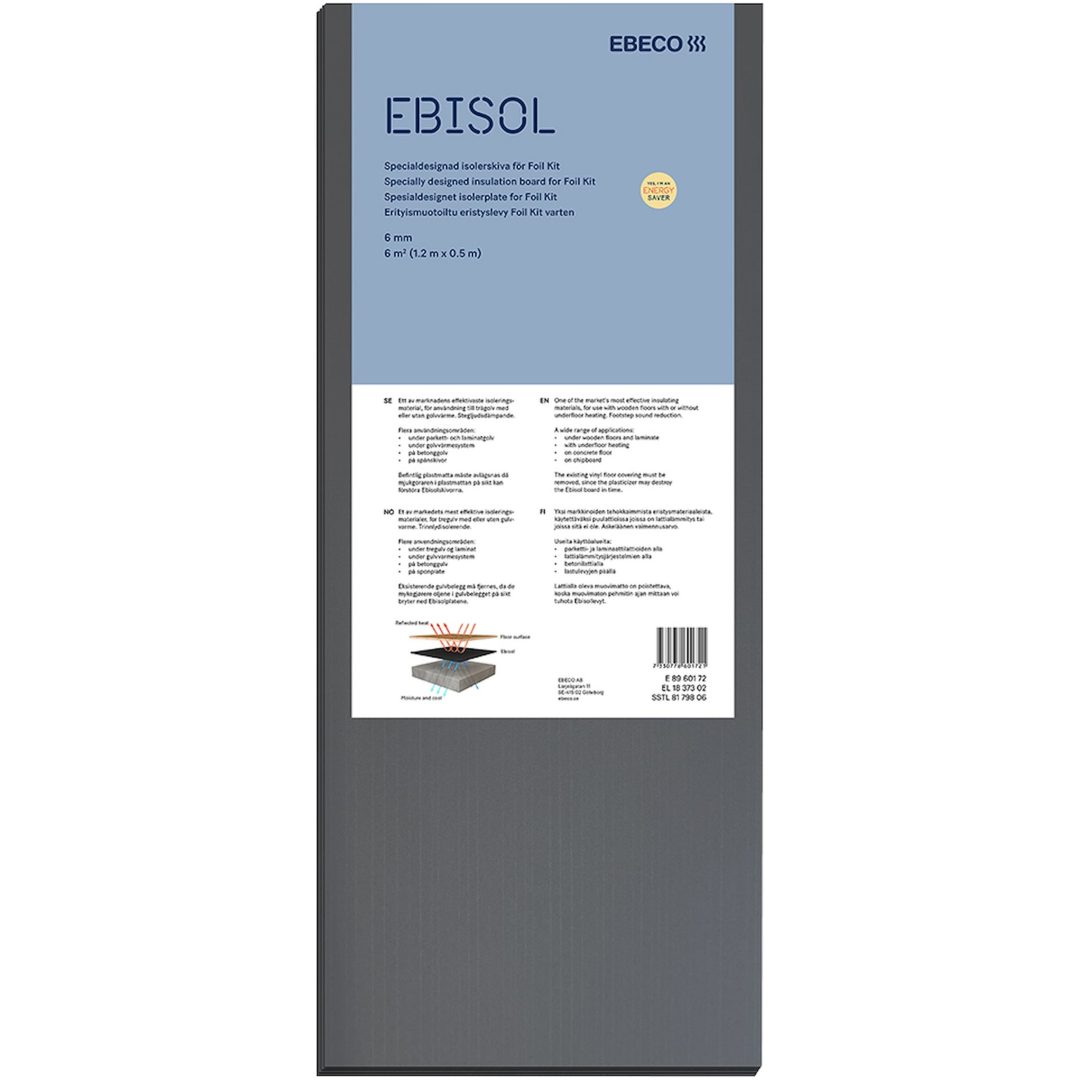 Isoleringsplade Ebisol, 3 mm, 6 m² MALMBERGS