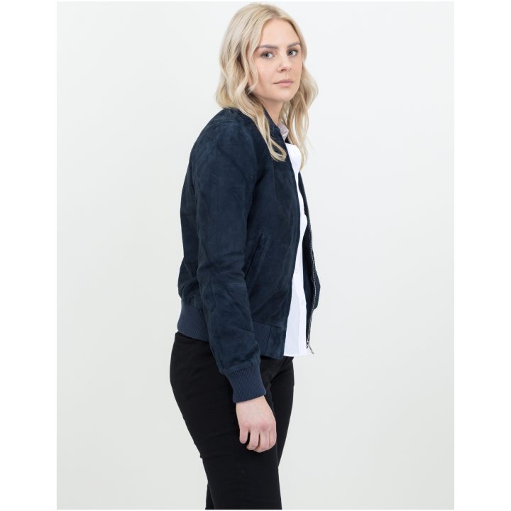 Jacka Dam Heritage Läder Marinblå James Harvest – billede 4