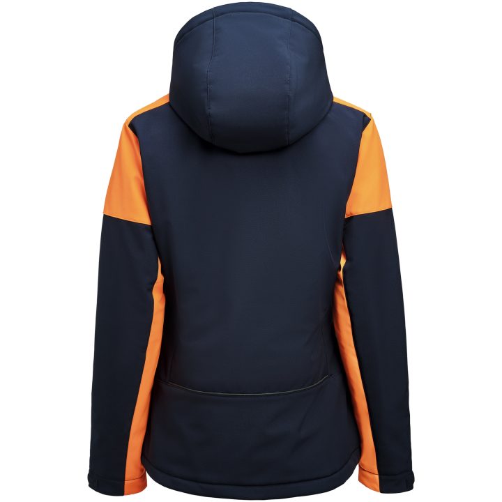 Jacka Dam Padded Softshell Marinblå/neonorange Printer PRIME XS – billede 2