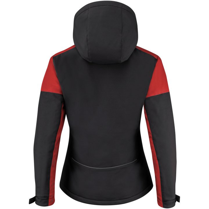 Jacka Dam Padded Softshell Svart/röd Printer PRIME 3XL – billede 2