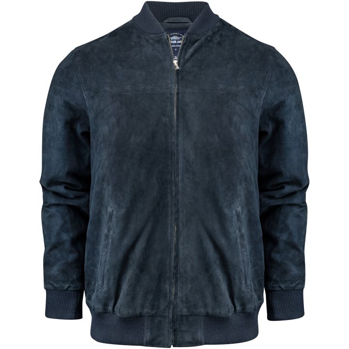 Jacka Heritage Läder Marinblå James Harvest – billede 5