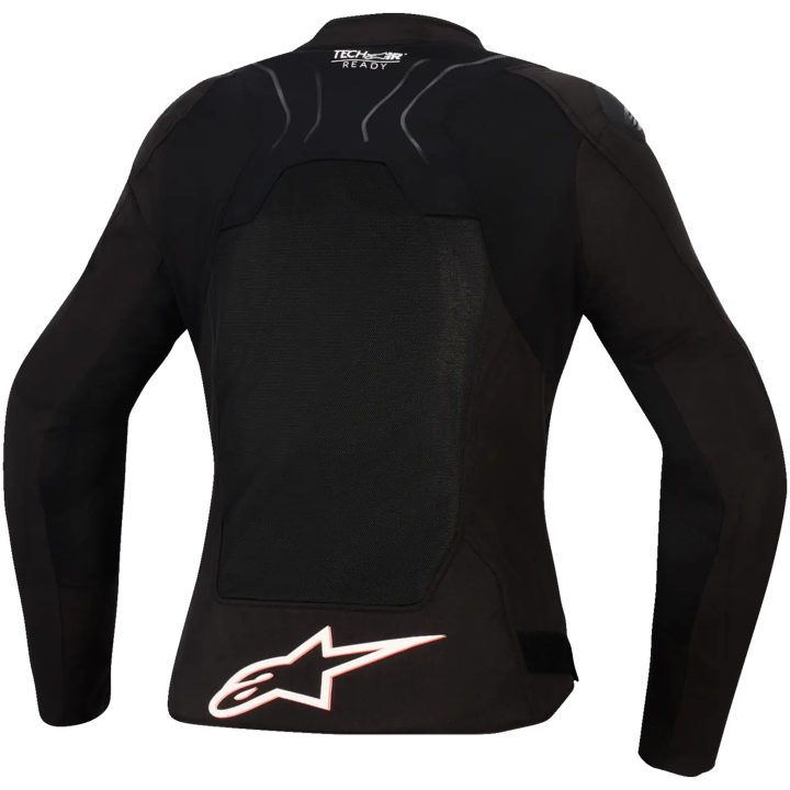Jakke Dame Tekstil Stella SMX Air Sort/Fluorescerende Rød ALPINESTARS XS – billede 2