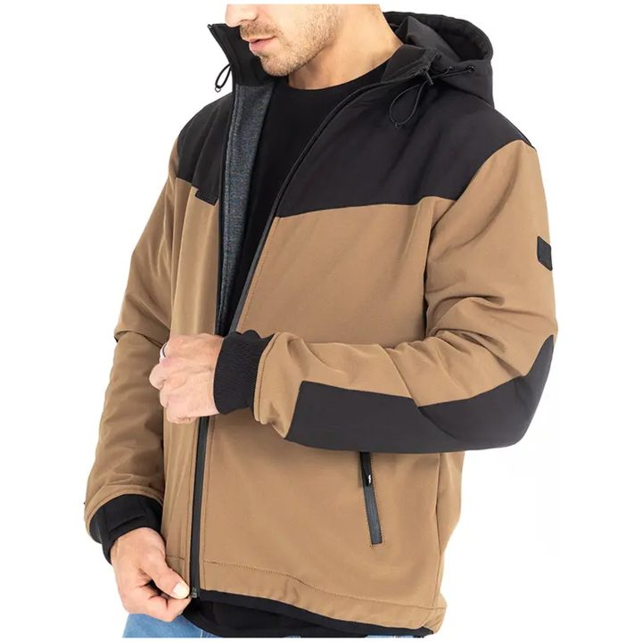 Jakke V3 Softshell Rip Stop Tekstil Brun JOHN DOE Small – billede 3