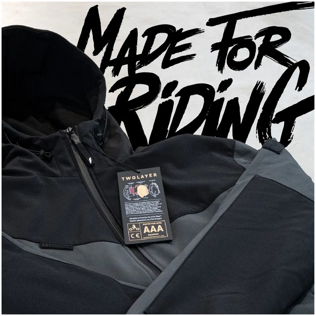 Jakke V3 Softshell Rip Stop Tekstil Grå JOHN DOE Small – billede 4