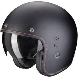 Jet hjelm Belfast EVO Solid Sort Mat Scorpion