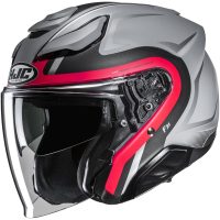 Jet Hjelm F31 Bask Rød/Grå HJC