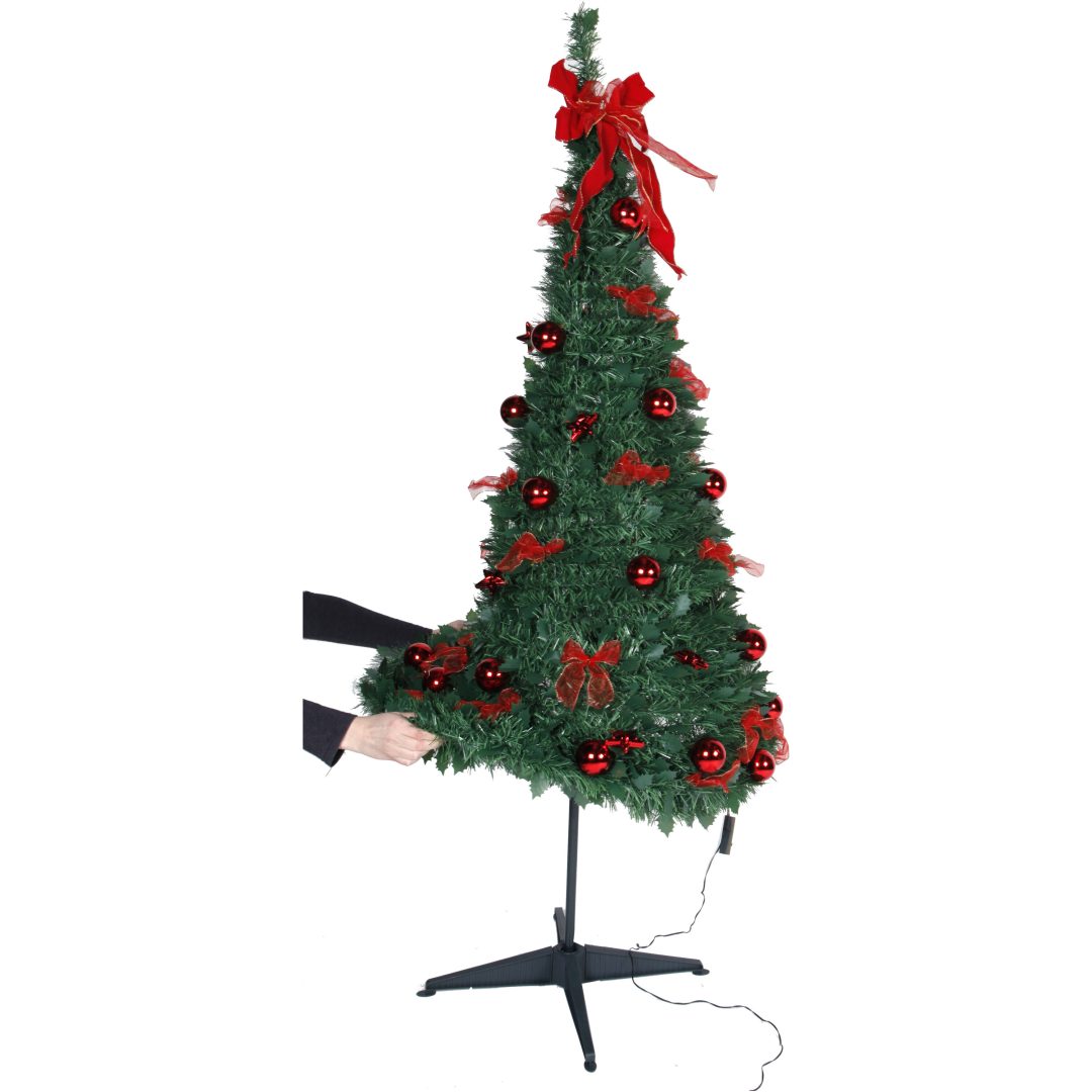 Juletræ med LED Pop-up-tree Grøn Star Trading 185 cm / Gul – billede 3