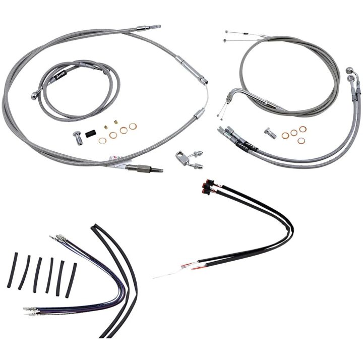 Kabelkit Komplet Rustfrit Stål Sølv BURLY BRAND CONTROL KIT 11+ FLS SS 14 – billede 2