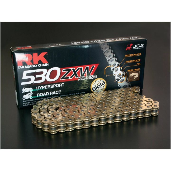 Kæde 530 ZXW Series XW-Ring Sort RK 110 Länkar – billede 3