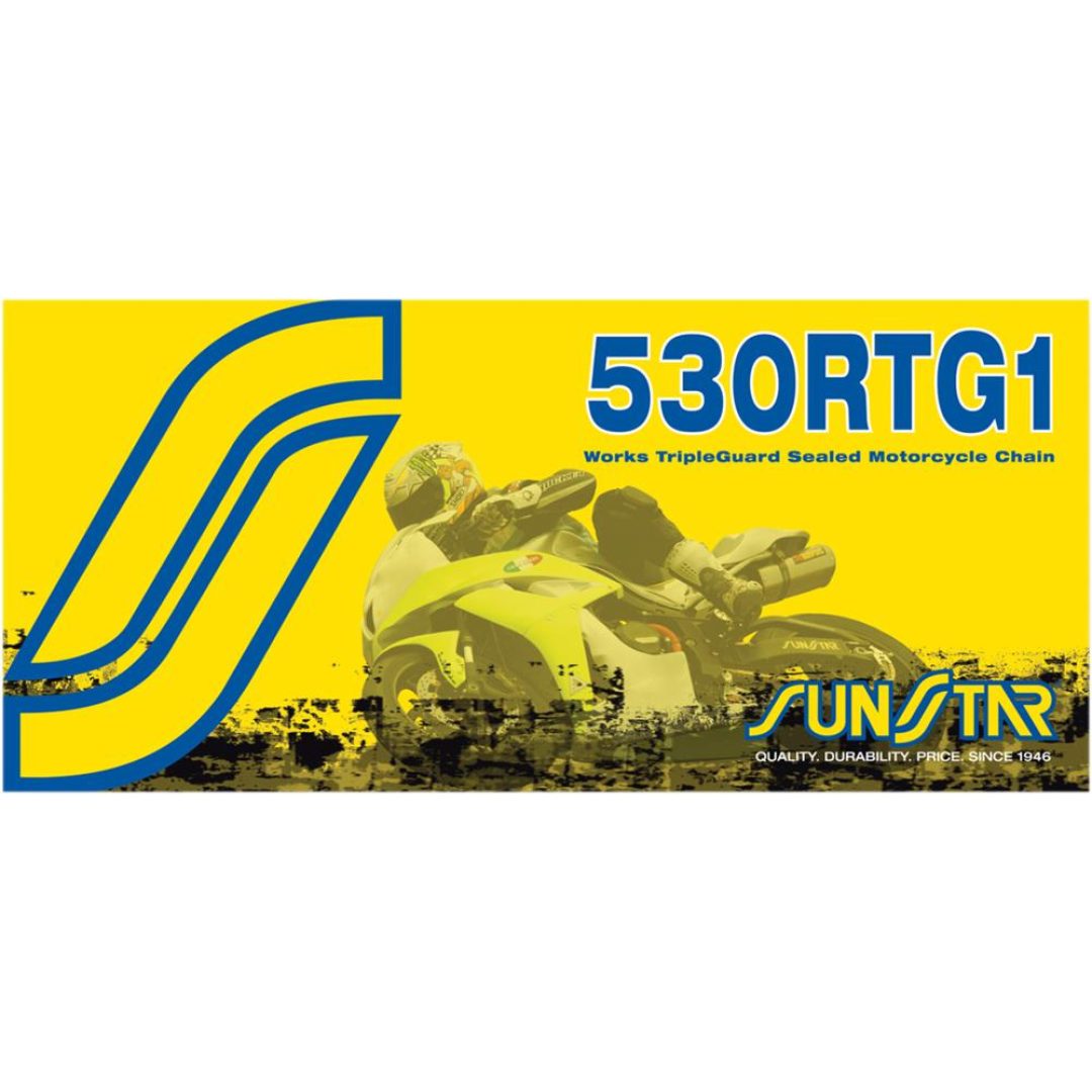 Kæde W-Ring 530 RTG1 Guld SUNSTAR 106 links W-Ring