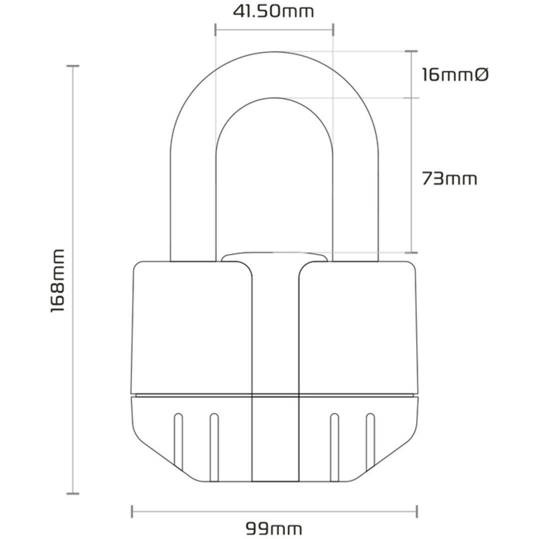 Kædelås Boss Sort OXFORD 1.5 x 12 mm – billede 2