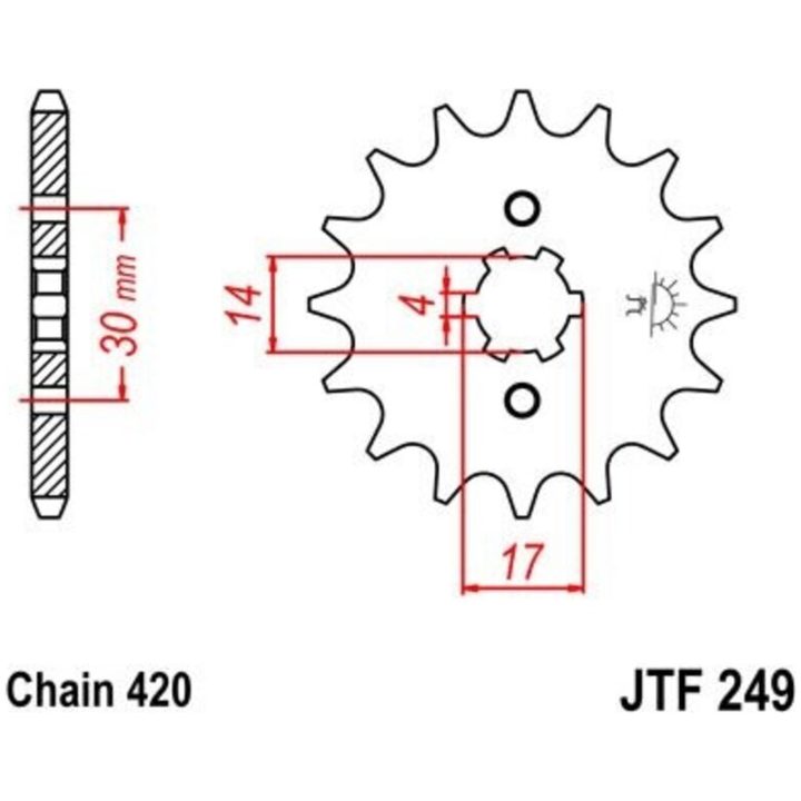 Kædesæt 420HDR JT CHAINS – billede 4